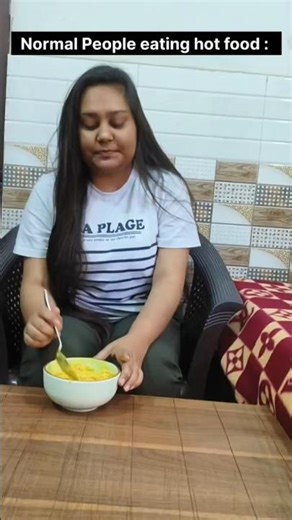 🌶️😂 Normal People Eating Hot Food | #HotFoodReaction #relatable #funny #comedy #trending #shorts