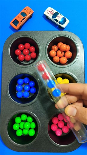 Cute Color 🧪 Colorful Bead Matching in Test Tube ASMR #colorcute #asmr #colormatching #satisfying