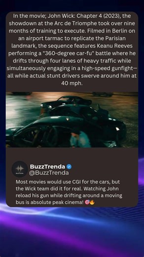 Most movies would use CGI for the cars, but the Wick team did it for real.