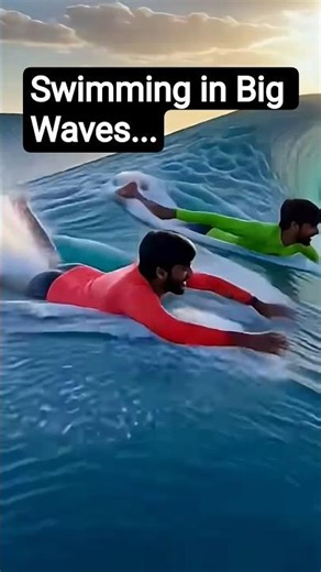 Swimming in Big Waves..The Brother' Epic Moment! 🔥🌊#funny #reaction #cutfrom #entertainment #shorts