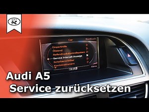 Réinitialisation du témoin de service de l'Audi A5.