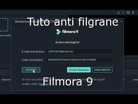 TUTO: enlever le filigrane de filmora 9