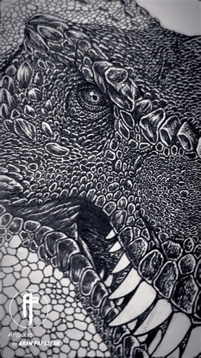 Tyrant Awakens 🦖 | New T. rex Drawing Teaser #tyrannosaurusrex #trex #dinosaurs #dinosaurdrawing