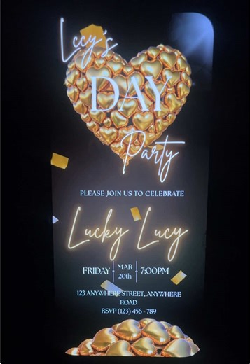 Luxury Gold Party Invitation Template for Milestone Birthdays
