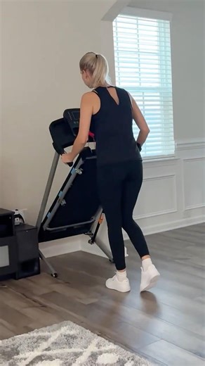 Compact Folding Treadmill With Side Rails For Beginners #treadmillworkout #homegym #homeworkout #wfh