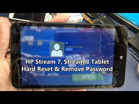 HP Stream 7, Stream 8 Tablet Factory Reset & Remove Password
