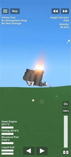 super sonic car crash landed #sfs #spaceflightsimulator #spacesuccess #rocketdesign #rocketlaunch