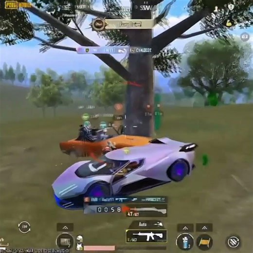 What is he doing behind the tree?! 🤡 #pubgmobile #shorts #bgmi