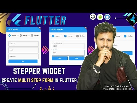 Create Multi Step Form in Flutter | Stepper Widget in flutter | Stepper in flutter