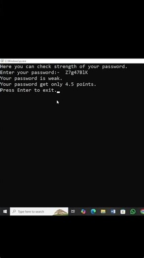 password strength finder in python #coding #codingpython
