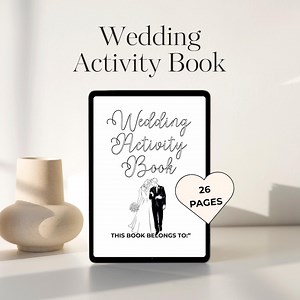 Personalized Wedding Coloring Book Editable Activity Pages for Kids Printable Wedding Booklet Easy Download - Etsy