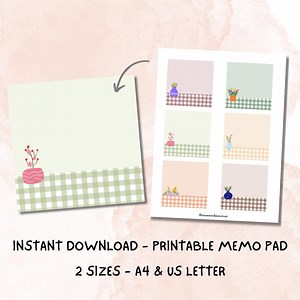 Bloc-notes imprimable minimaliste | Liste de tâches et bloc-notes | Téléchargement instantané pour les formats A4 et US Letter | Planificateur d'organisation et de productivité - Etsy France