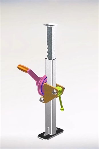 Archimedean Spiral Jack Mechanism | Precision Lifting ⚙️ #shorts