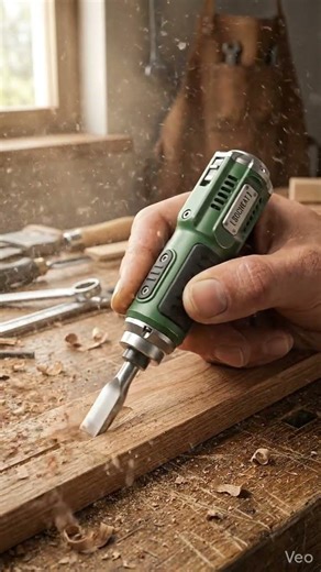 Mini Chisel Driver chiseling wood #tools #rotaractpower #woodworking #wood #diy #tips