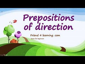 Prepositions of direction