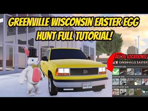 *NEW* Greenville Wisconsin EASTER EGG HUNT UPDATE CAR PARTS FULL GUIDE & LOCATIONS Roblox