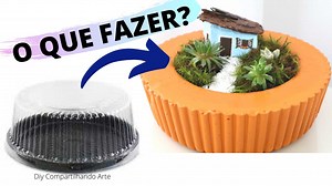 1.3M views · 10K reactions | Veja como fazer um lindo jardim de suculentas usando uma embalagem plastica de bolo. #compartilhandoarte | Compartilhando Arte | Facebook