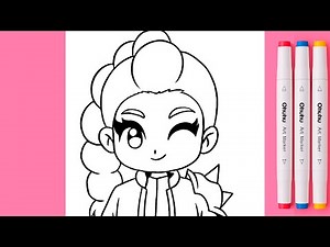 Easy Drawings – How to Draw Rumi Step by Step ✏️🎤 | Tutorial 2025