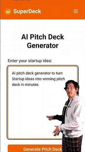 superdeck : turn Startup ideas into winning pitch decks in minutes