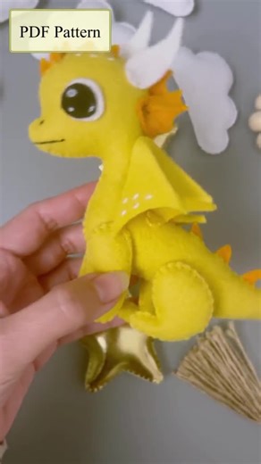 Felt Dragon Sewing Pattern, Star, Cloud Mobile (PDF Pattern) - Etsy