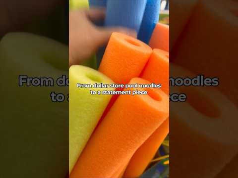 Staple pool noodles onto wood...😍