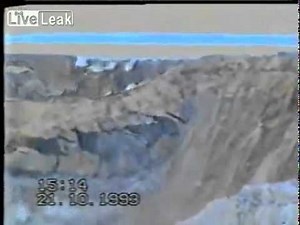 The only known footage of the 1993 Pantai Remis tin mine collapse. The ocean breaks through the over-dug, seaward face of the open pit mine. More info in comments.