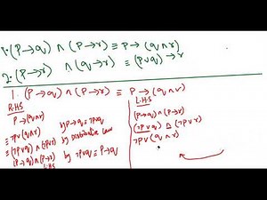 Propositional Equivalence (p→q)∧ (p→r)= p →(q∧r) and (p→r)∧ (q→r)= (p∨q)→r