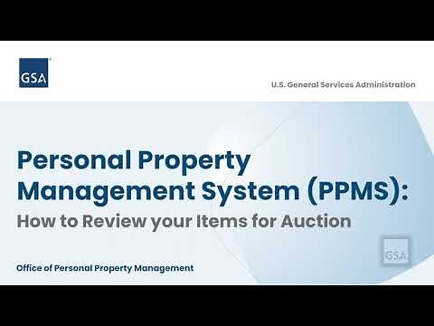 GSA PPMS: How to Review your Items for Auction