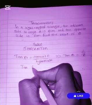 Learn how to use tangent in a right-angled triangle. Clear and beginner-friendly #trigonometry