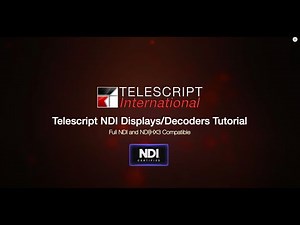 Telescript NDI Display Tutorial (2024 Model)