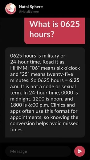 What is 0625 hours?