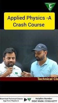 Applied Physics-A Crash Course #polytechnic #semester