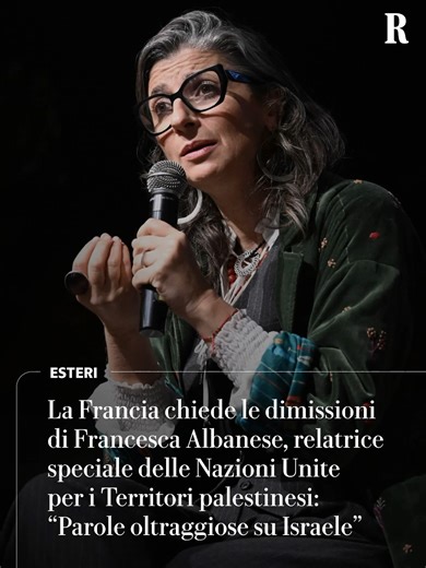 Francia chiede dimissioni di Francesca Albanese