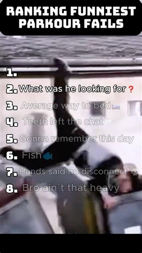 Ranking 8 Funniest Parkour Fails 😂 Wait for #1!