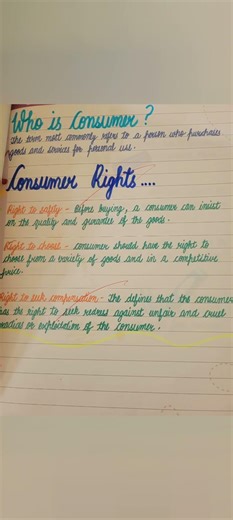 Economics Project on Consumer Rights #class10 #school #study #school #notes #shortvideo #explore