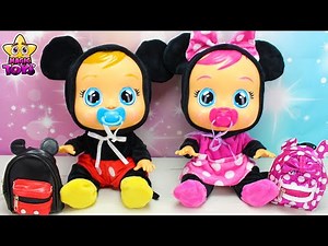 BEBÉS LLORONES Mickey y Minnie Nuevas mochilas para la GUARDERÍA Y como preparar la PAÑALERA
