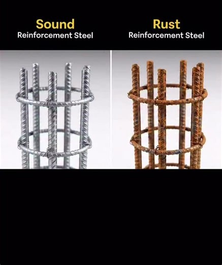 Brickonn Builds | Construction & Interiors on Instagram: "The difference between quality and compromise in construction is crystal clear. Sound reinforcement steel provides the structural integrity your projects demand, while corroded steel is a ticking time bomb for structural failure. #structure #construction #civilengineer #steel #reinforcement"