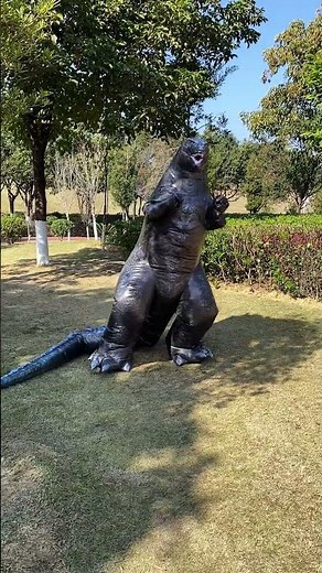 Today I bring you a video tutorial on how to wear the Godzilla inflatable costume. #Godzilla