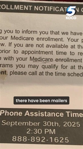 4.3K views · 15 reactions | SCAM ALERT: The Oklahoma Insurance Department warned of an increase in scams for seniors ahead of Medicare open enrollment. MORE: https://tinyurl.com/58h3kwcr | KOCO 5 News | Facebook