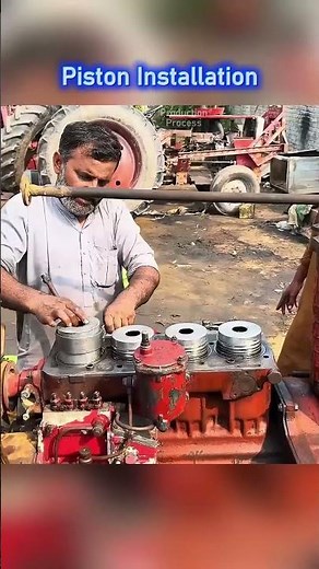 Installing a Tractor Piston | Engine Repair Process