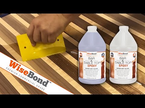 Butcher Block Epoxy Seal Coat Process - WiseBond Bar And Table Top