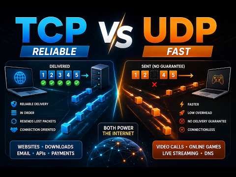 TCP vs UDP: Reliable vs Fast — Which One Wins? | System Design Basics #tcp #udp