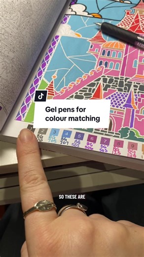 Top Color Match using Disney Paint by Numbers and Gel Pens