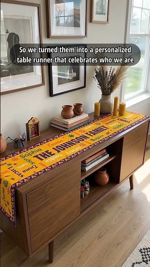 Elevate your family dinners with this beautiful table runner! 🍽️✨ #homedecor