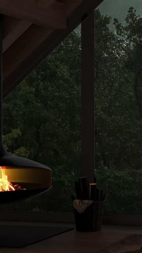 Relaxing Rain & Thunder in Cozy Attic Bedroom 🌧️💤 Forest View Window Ambience #rain #atticroom