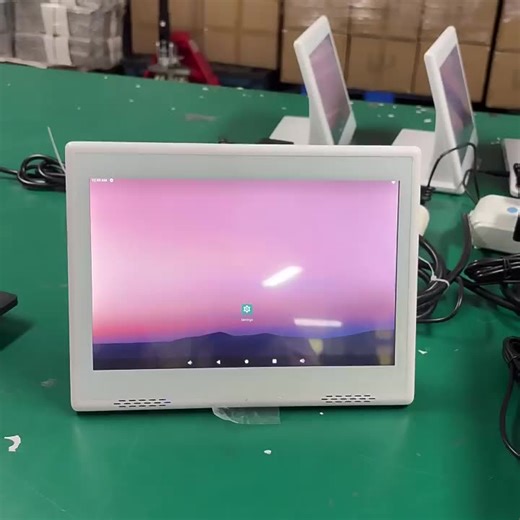 Customer Feedback Evaluator Restaurant Ordering POS System 10.1 Inch L Shape Touch Screen Android Tablet with POE NFC Desktop