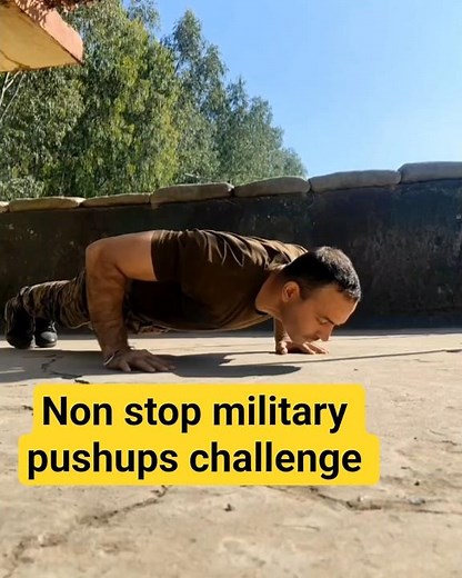 🚫Non stop ⚔️ Military ⚔️ pushups challenge #calisthenics #bodyweightexercises #army
