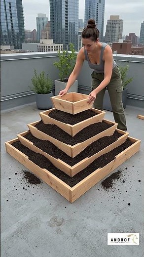 Amazing Pyramid Rooftop Garden Design That Turns Small Spaces Into Beautiful Green Living Areas