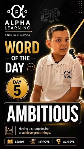 Day 5/30 | Ambitious Meaning in English | Learn 1 Powerful English Word Daily #shorts