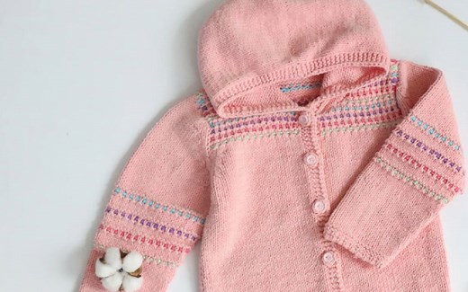 毛儿手作 【第407集】提花开衫毛衣 新手教程